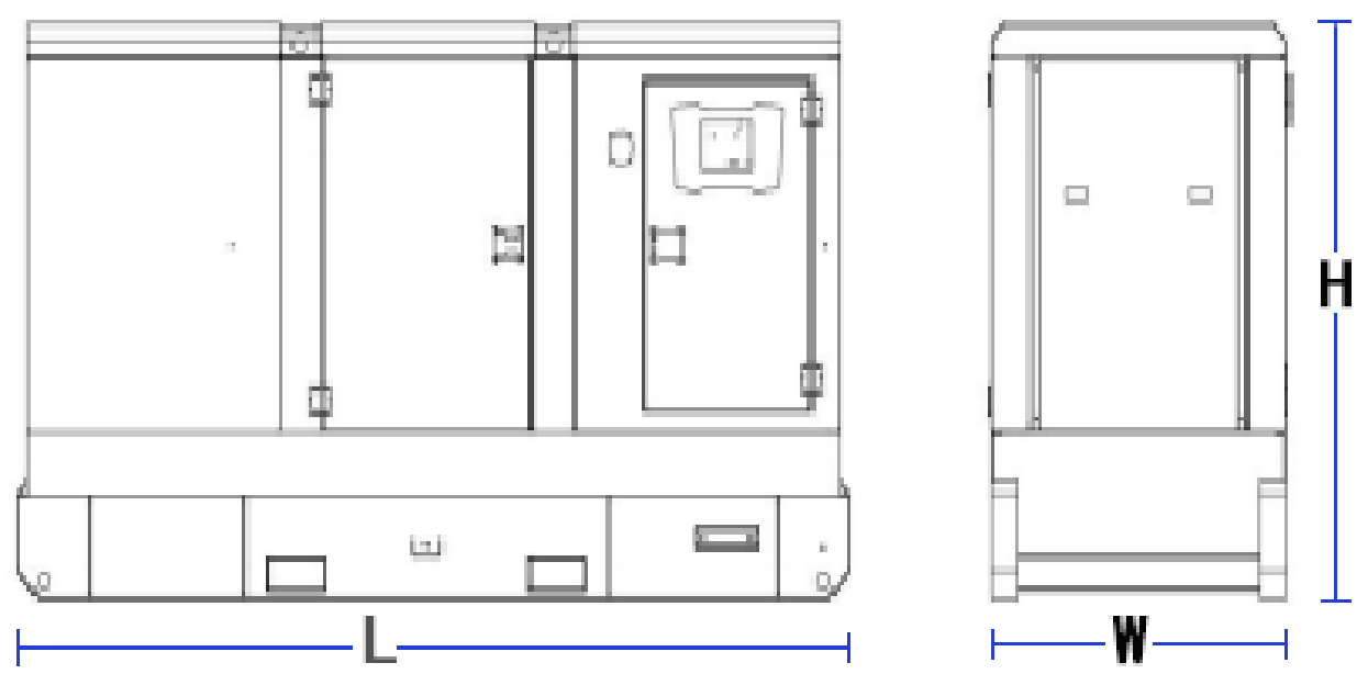 Perkins 400KW 500KVA Super Silent Diesel Generator Sets Perkins Engine Three Phase