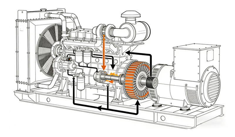 Working principle and structural analysis of diesel generator
