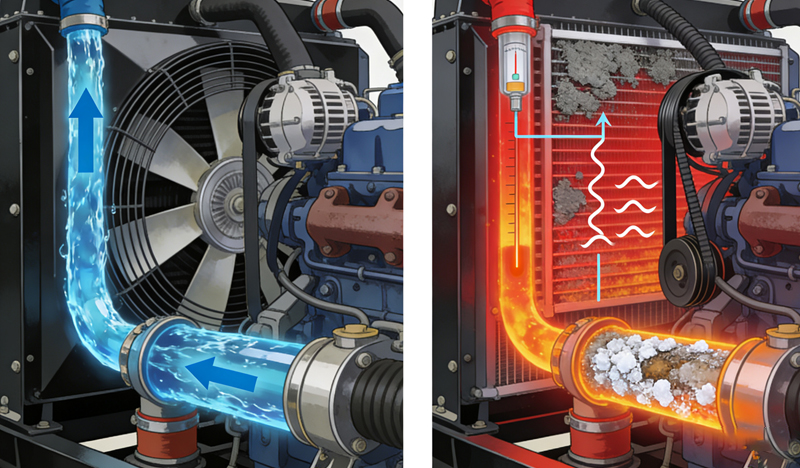 Reasons for high water temperature in diesel generator sets