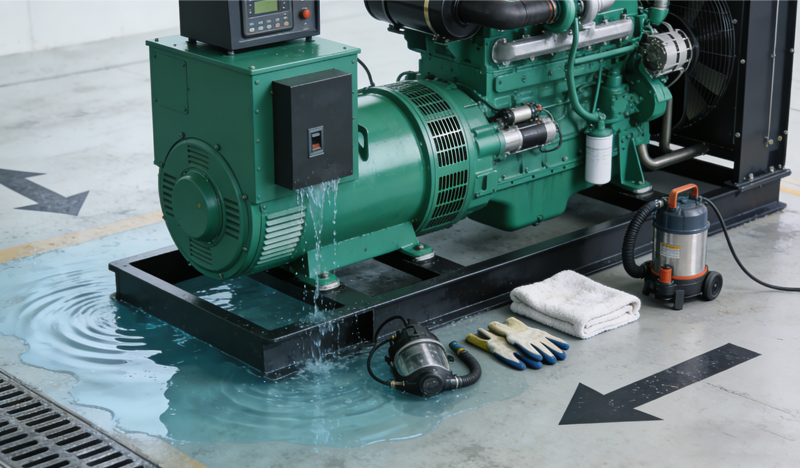 Emergency response methods for diesel generator sets after water ingress
